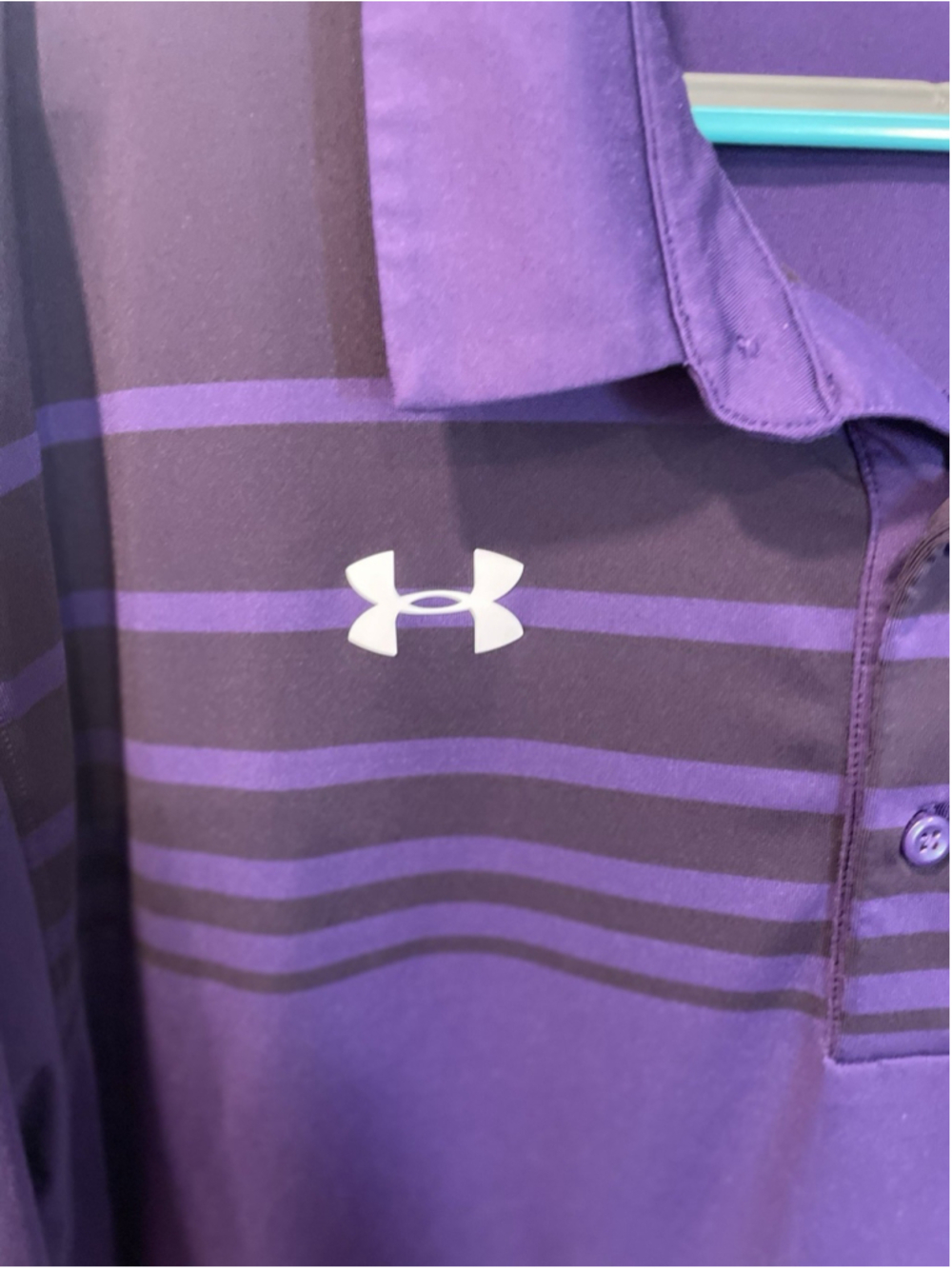 Under Armour Shirt Mens 4XL HeatGear Loose Fit Performance Golf Polo Purple - Picture 3 of 7